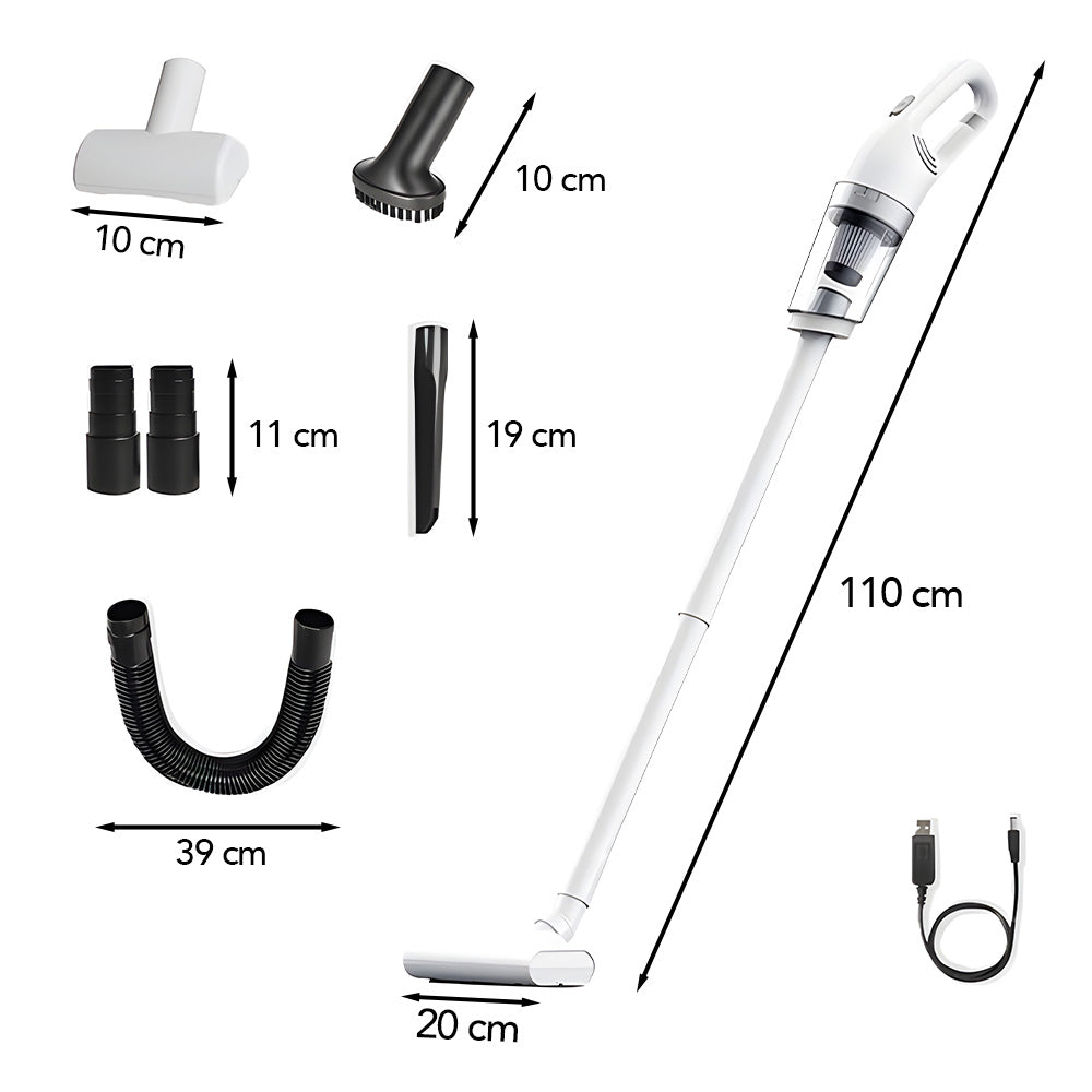 Aspiradora de Mano Portátil Inalámbrica 2 en 1 Multifuncional Blanco A98