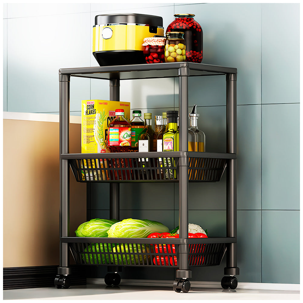 Carrito Organizador 3 Niveles con Ruedas Multiusos YH7