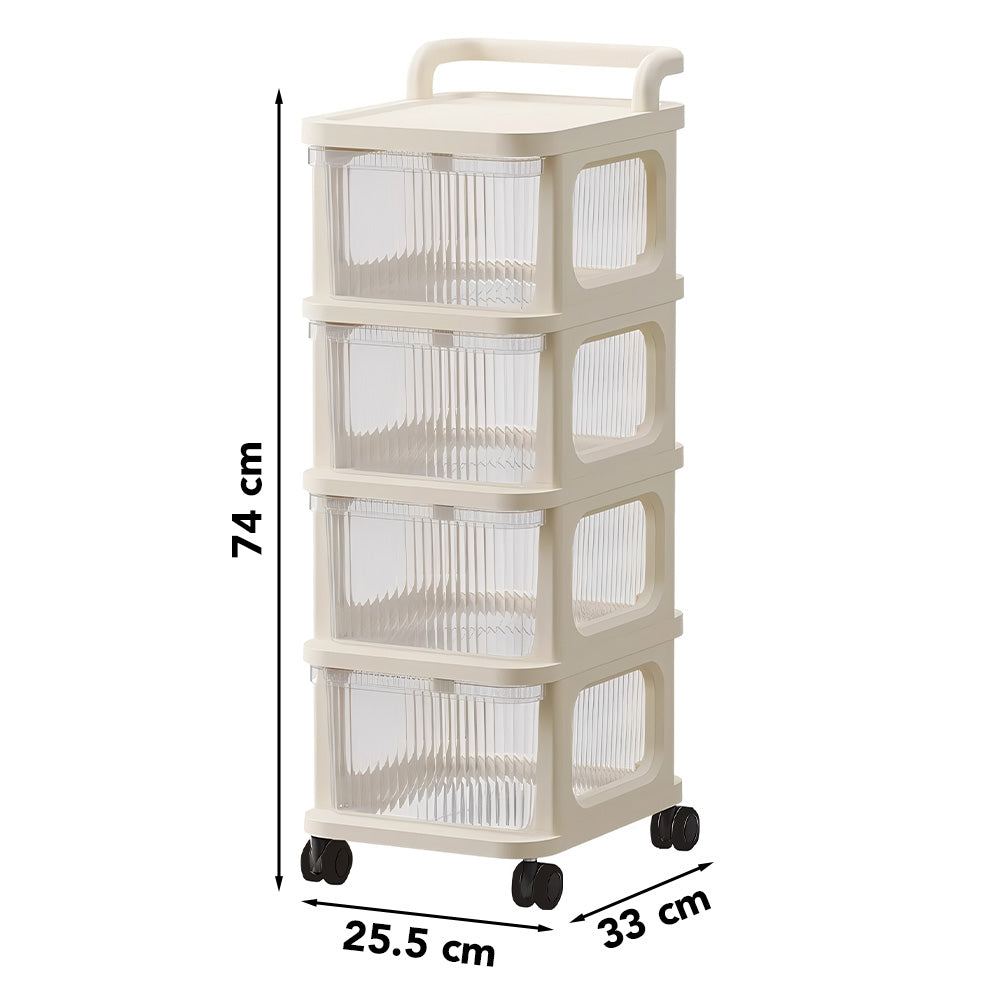 Carrito Organizador 4 Niveles con Ruedas Multiuso Hogar CT4