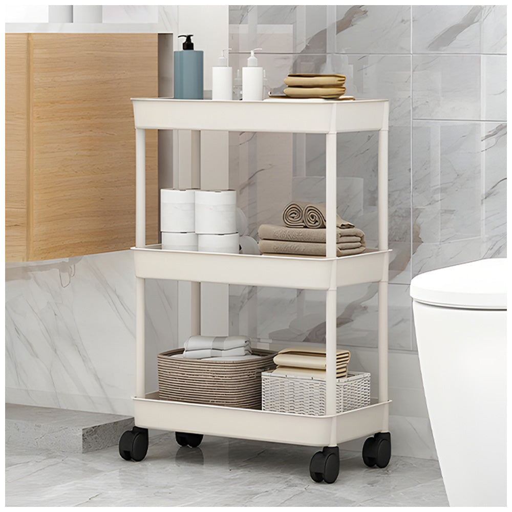 Carrito Organizador Estante 3 Niveles con Ruedas para Baño B23