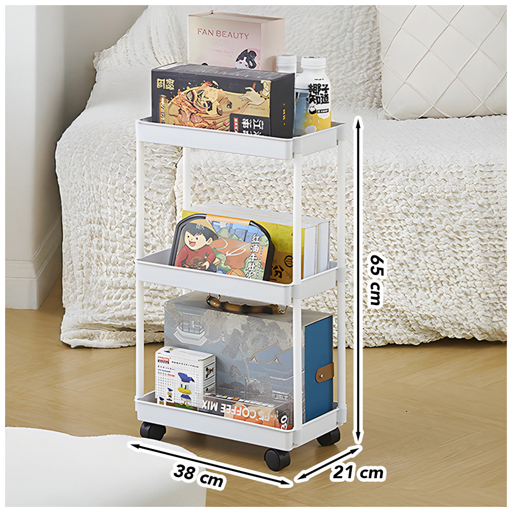 Carrito Organizador Estante 3 Niveles con Ruedas para Baño B23