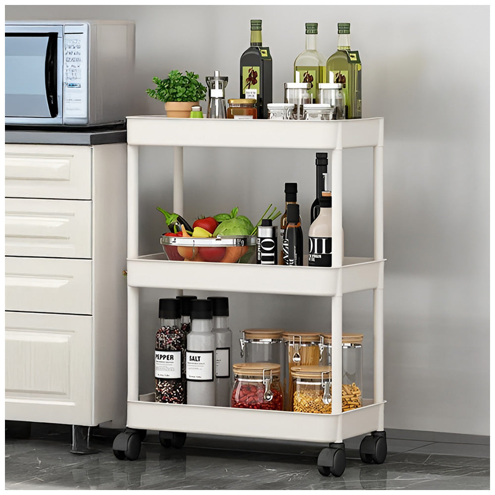 Carrito Organizador Estante 3 Niveles con Ruedas para Cocina B23