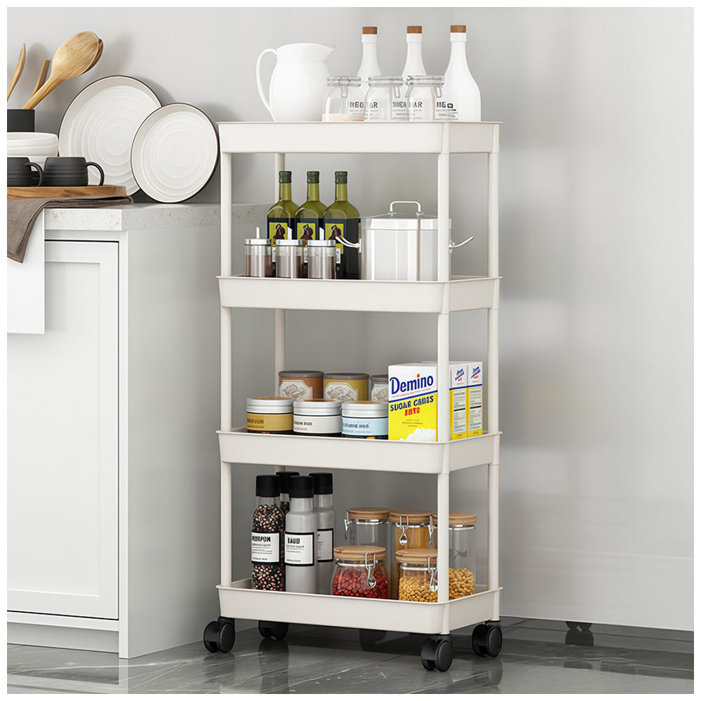 Carrito Organizador Estante 4 Niveles con Ruedas para Cocina B24