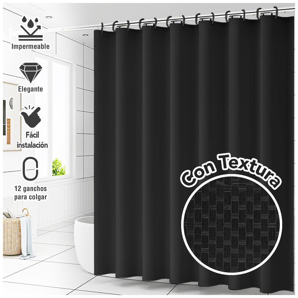 Cortina de Baño Impermeable Premium 180x180 H66