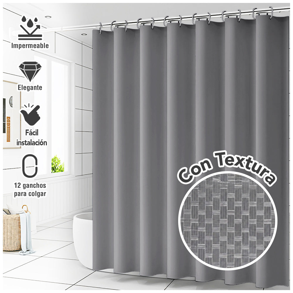 Cortina de Baño Impermeable Premium 180x180 H66