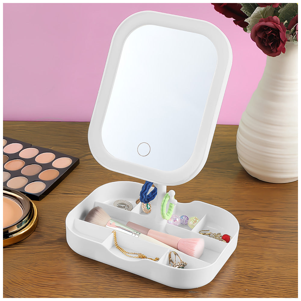 Joyero Organizador con Espejo LED Portátil A31