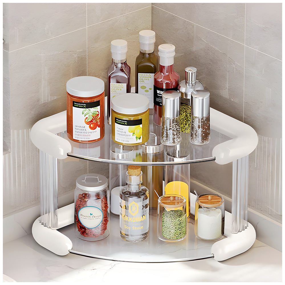 Organizador Esquinero de Cocina 2 Niveles Multiusos Elegante E47