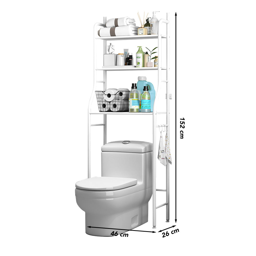 Estante Organizador de Baño 3 Repisas con Portapapel TJ2