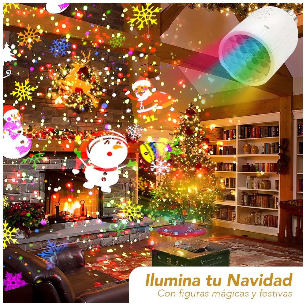 Foco Proyector LED Navideño Colorido K43