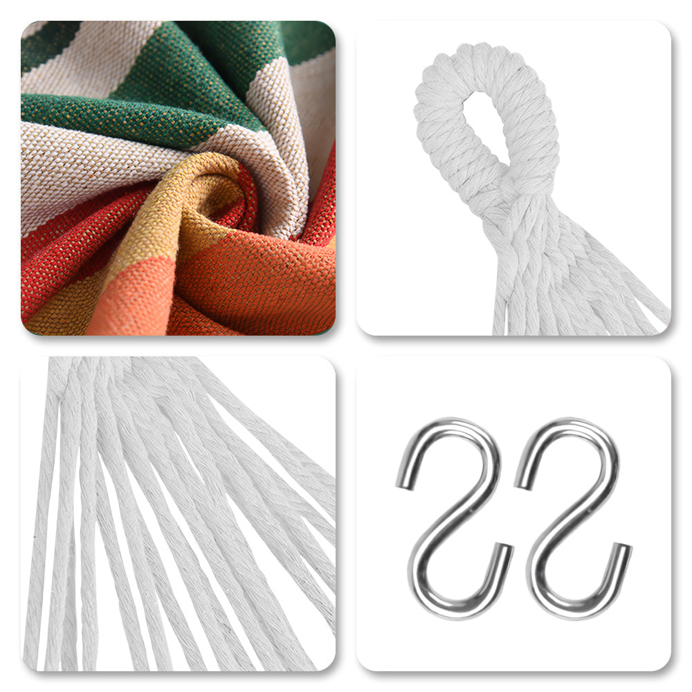 Hamaca Silla Colgante con Cojínes Y Funda 100cm X 130cm Multicolor A58