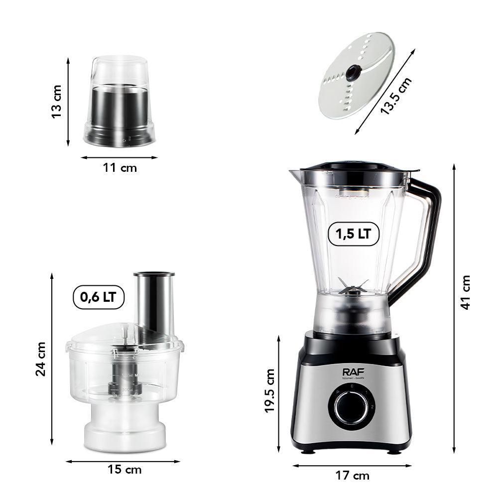 Licuadora Multifuncional 4en1 600W 2 Velocidades 1,5 L R23