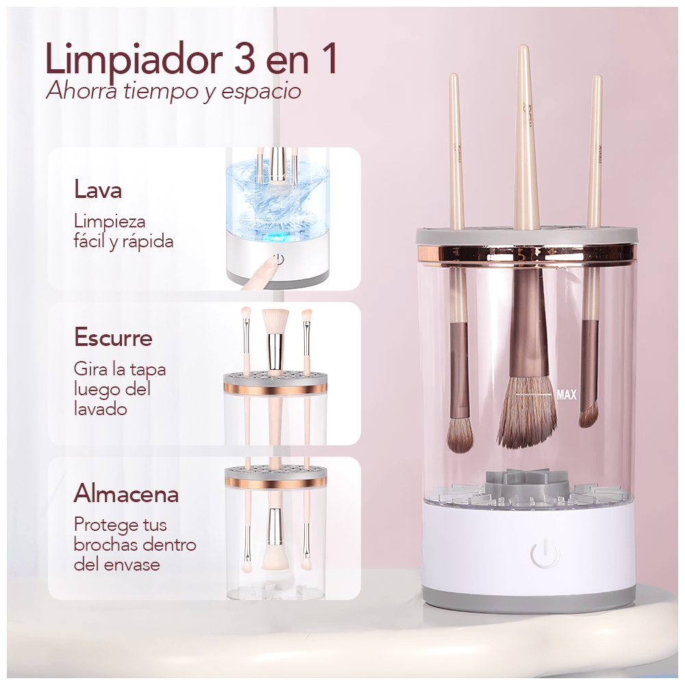 Limpiador de Brochas Lavadora Eléctrico de Maquillaje S52