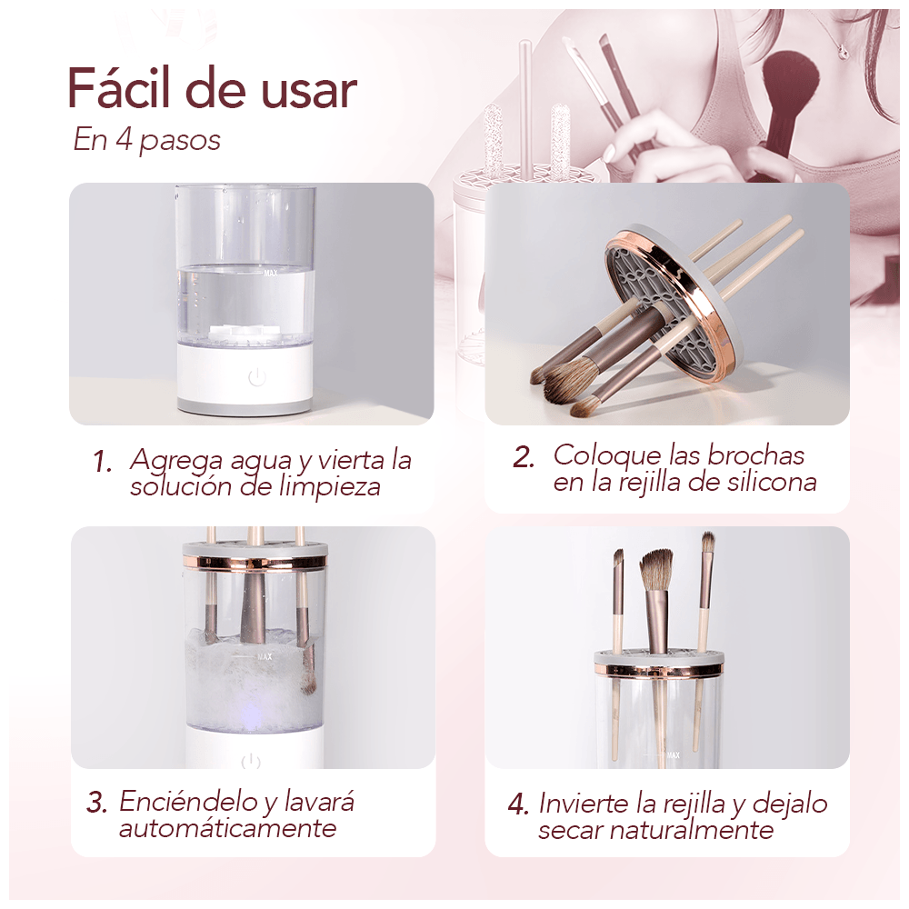 Limpiador de Brochas Lavadora Eléctrico de Maquillaje S52