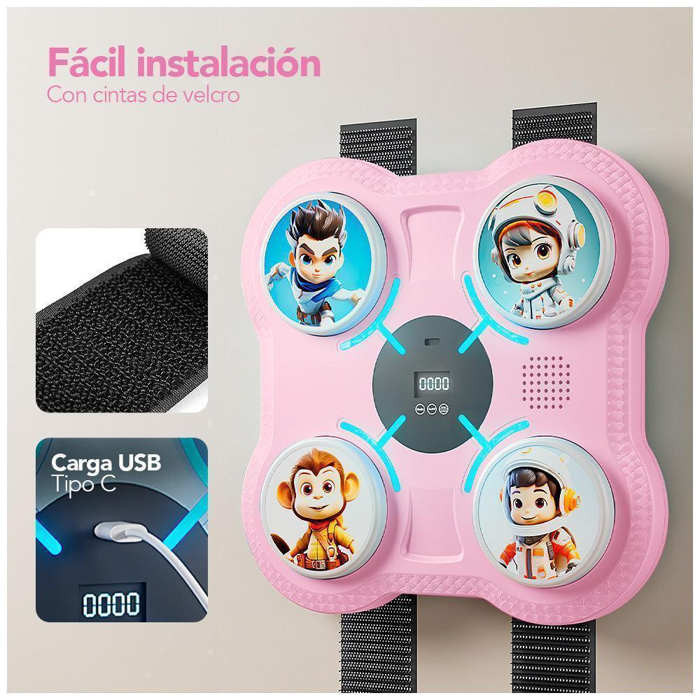 Maquina de Boxeo Musical para Niños con Bluetooth Y Guantes de Regalo RZ1