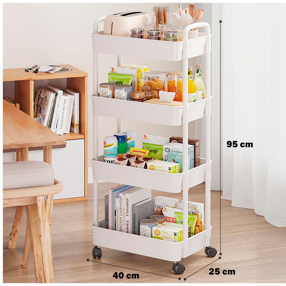 Carrito Organizador Estante 4 Niveles con Ruedas para Cocina JK4