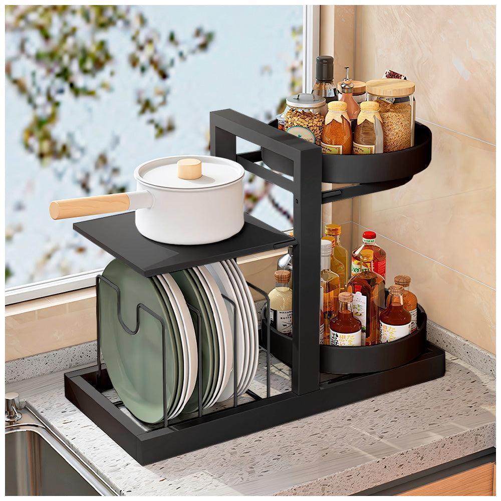 Organizador de Cocina con Soporte Giratorio 2 Niveles S45