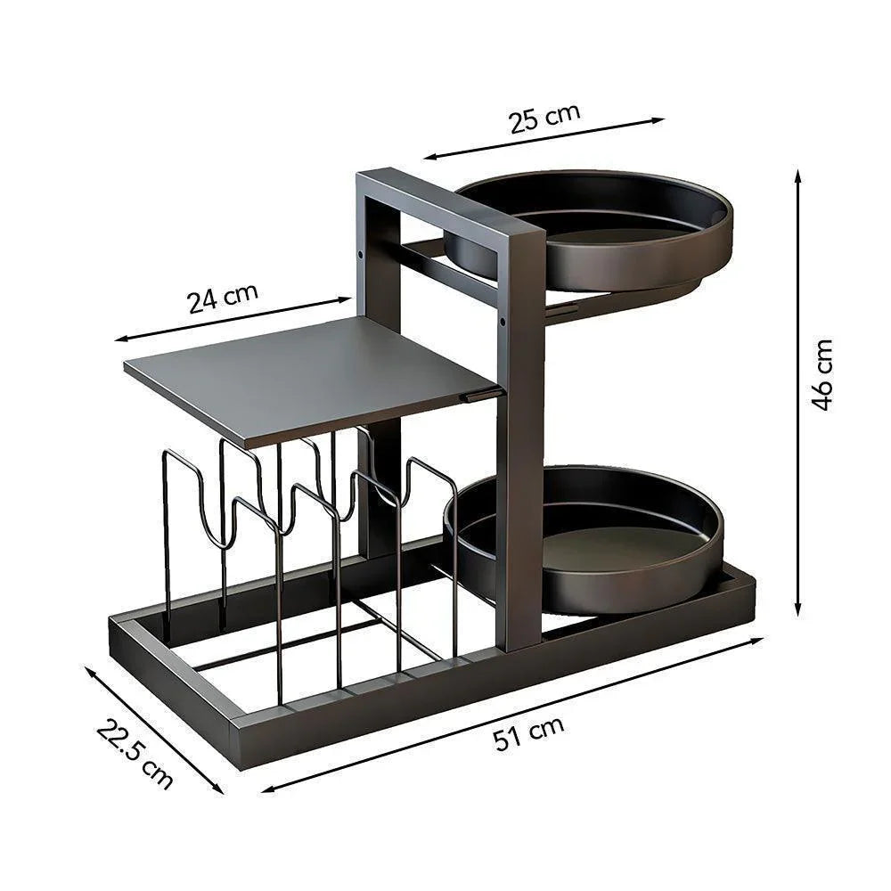 Organizador de Cocina con Soporte Giratorio 2 Niveles S45