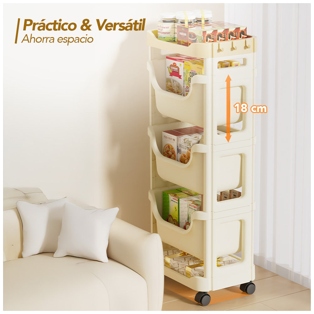 Organizador de Pañales Y Accesorios de Bebé 5 Niveles con Ruedas C81
