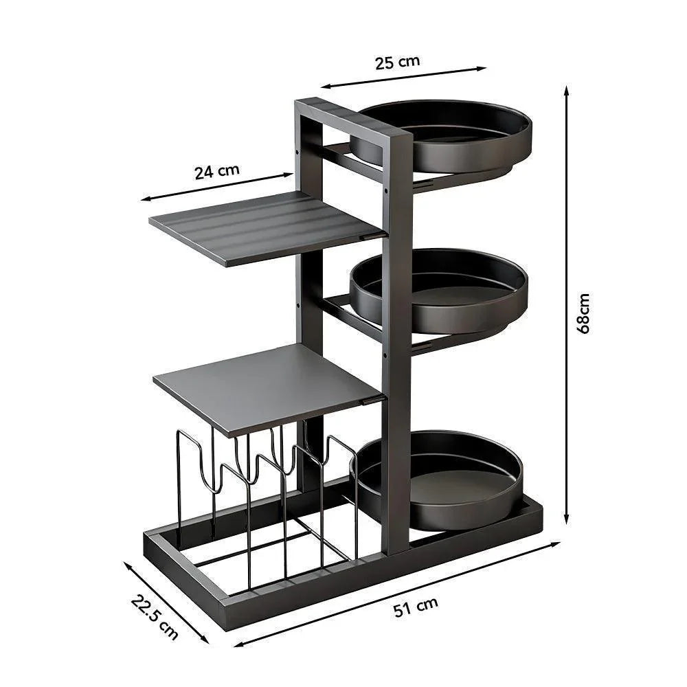 Organizador de Cocina con Soporte Giratorio 3 Niveles J24