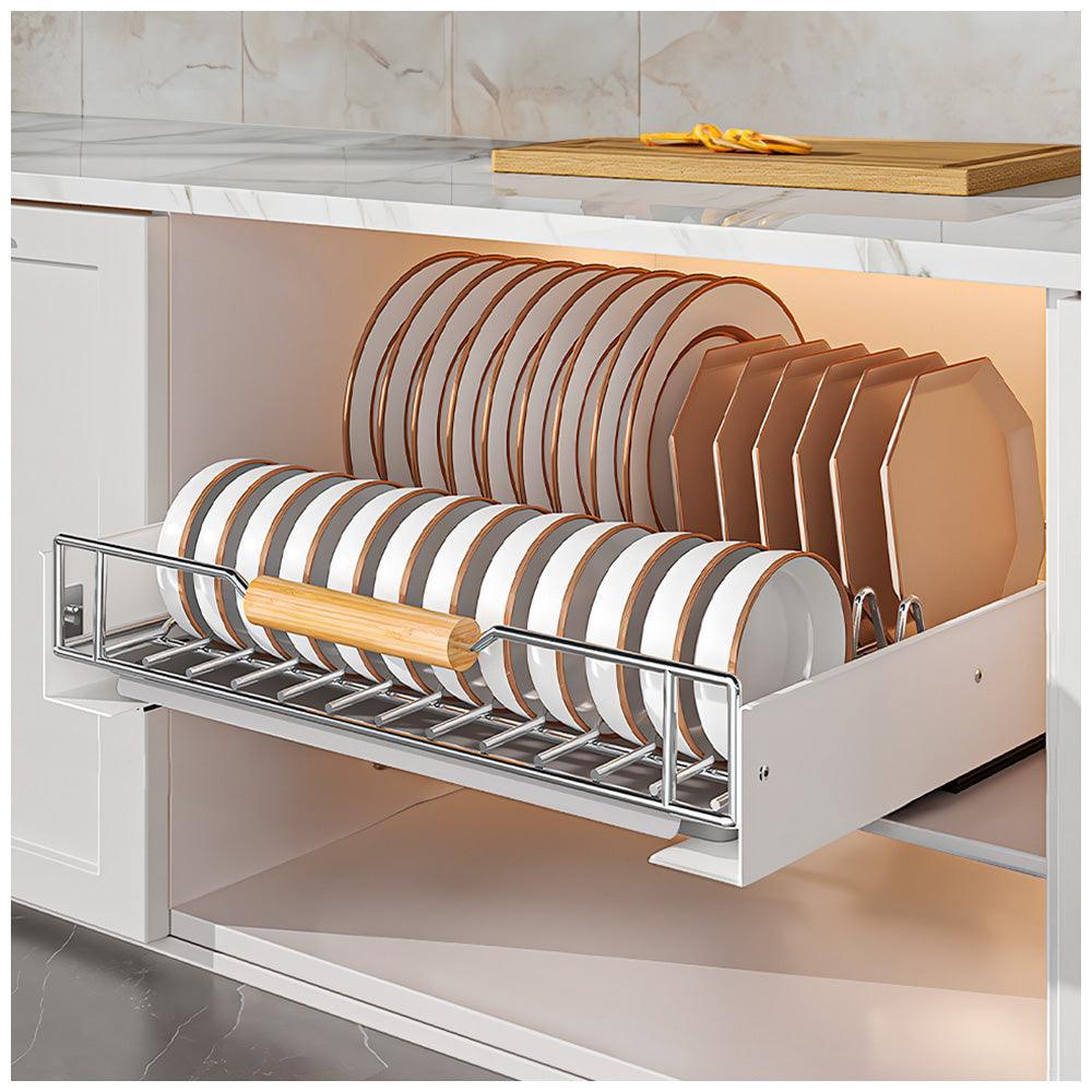 Escurridor de Platos Extraíble 2 en 1 para Gabinete L70