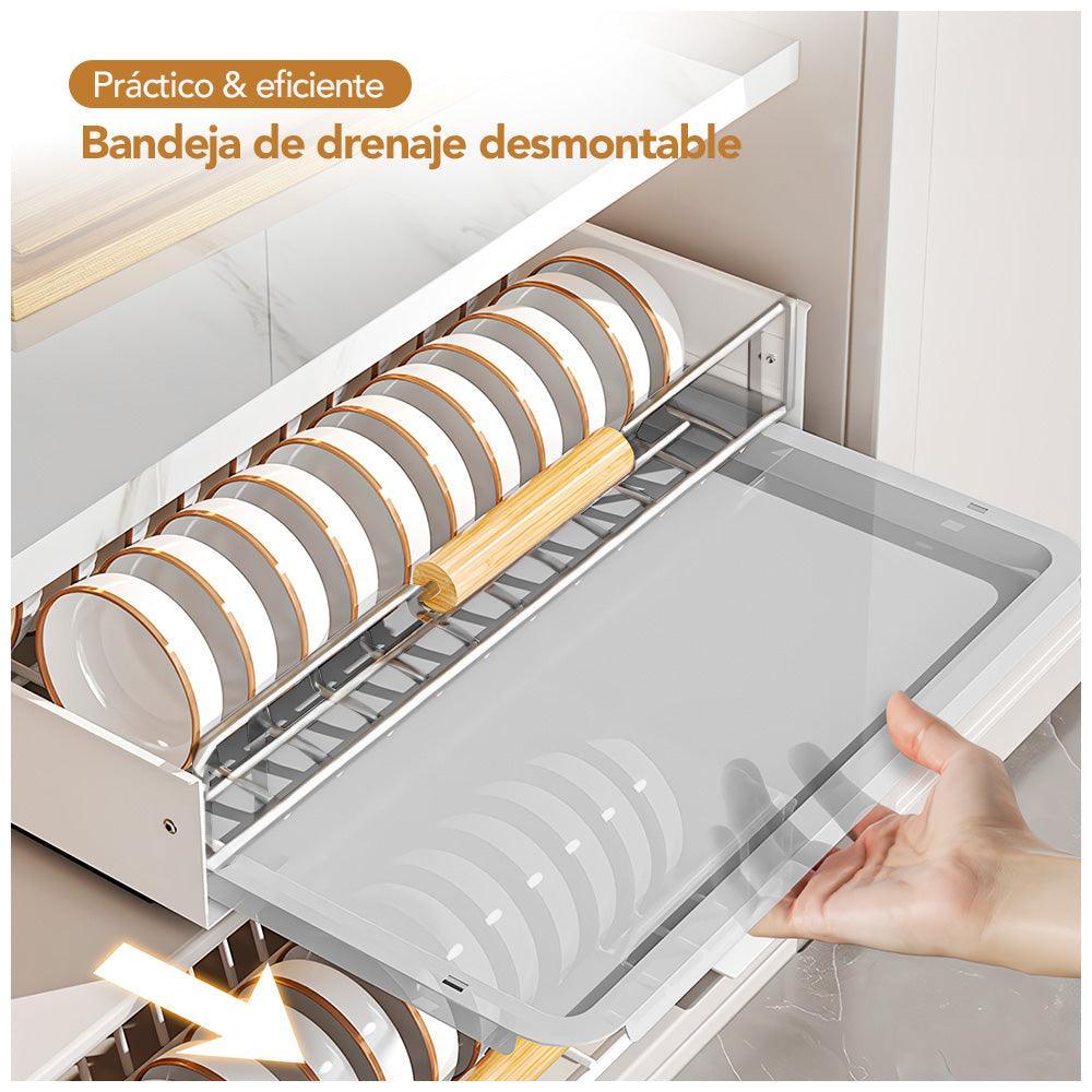 Escurridor de Platos Extraíble 2 en 1 para Gabinete L70