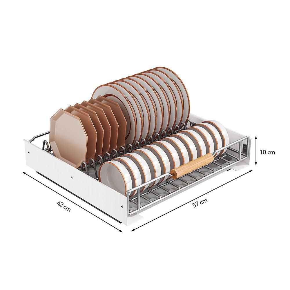 Escurridor de Platos Extraíble 2 en 1 para Gabinete L70