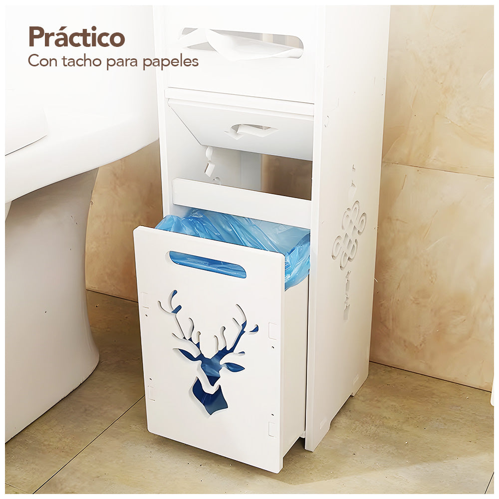 Organizador Estante Multifuncional con Dispensador de Papel SJ28