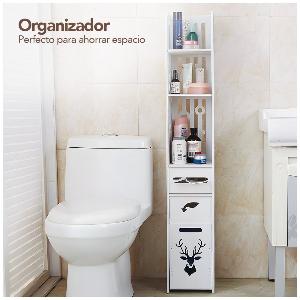 Organizador Estante Multifuncional con Dispensador de Papel SJ28