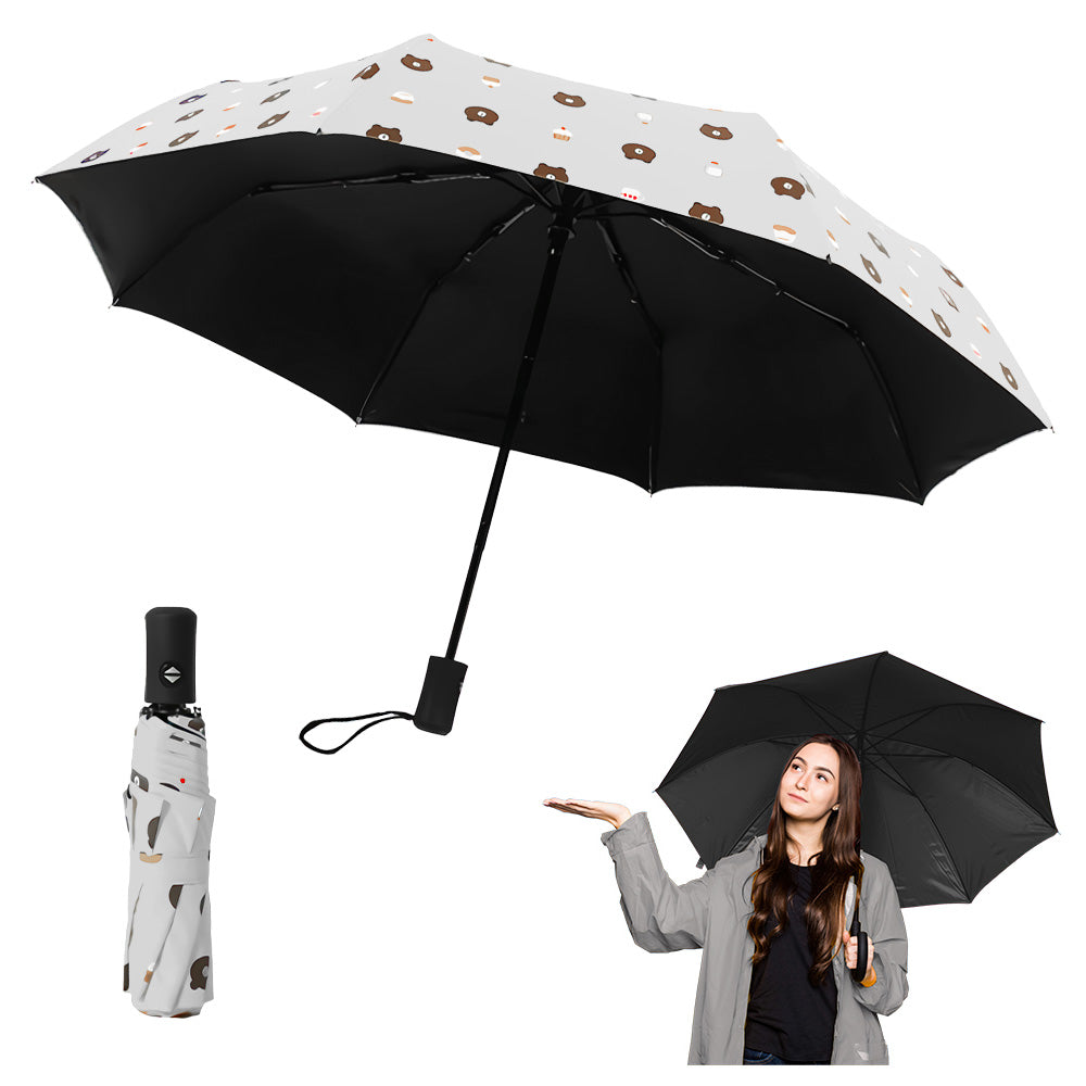 Paraguas Plegable con Protección UV Sombrilla de Mano Diseño Osito KL5