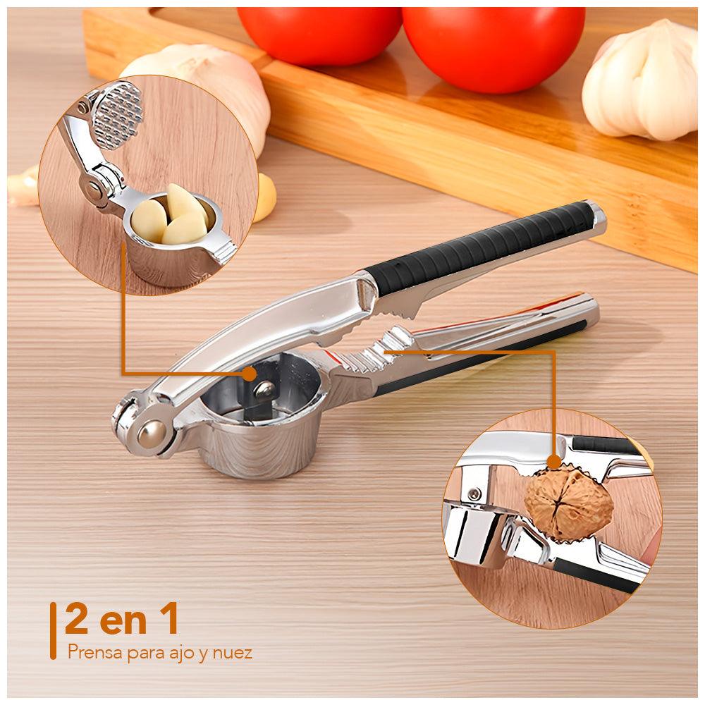 Prensador de Ajos Y Nuez 2 en 1 de Acero J71