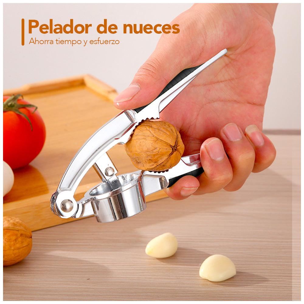 Prensador de Ajos Y Nuez 2 en 1 de Acero J71