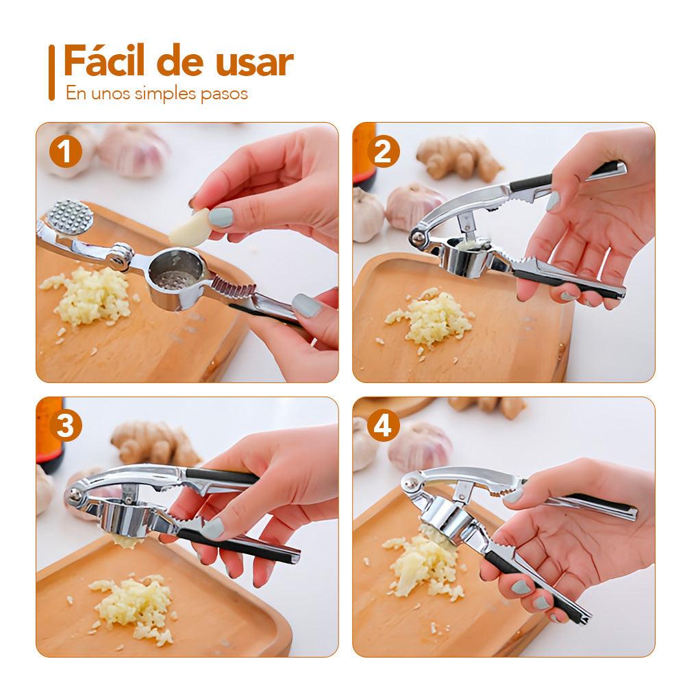 Prensador de Ajos Y Nuez 2 en 1 de Acero J71