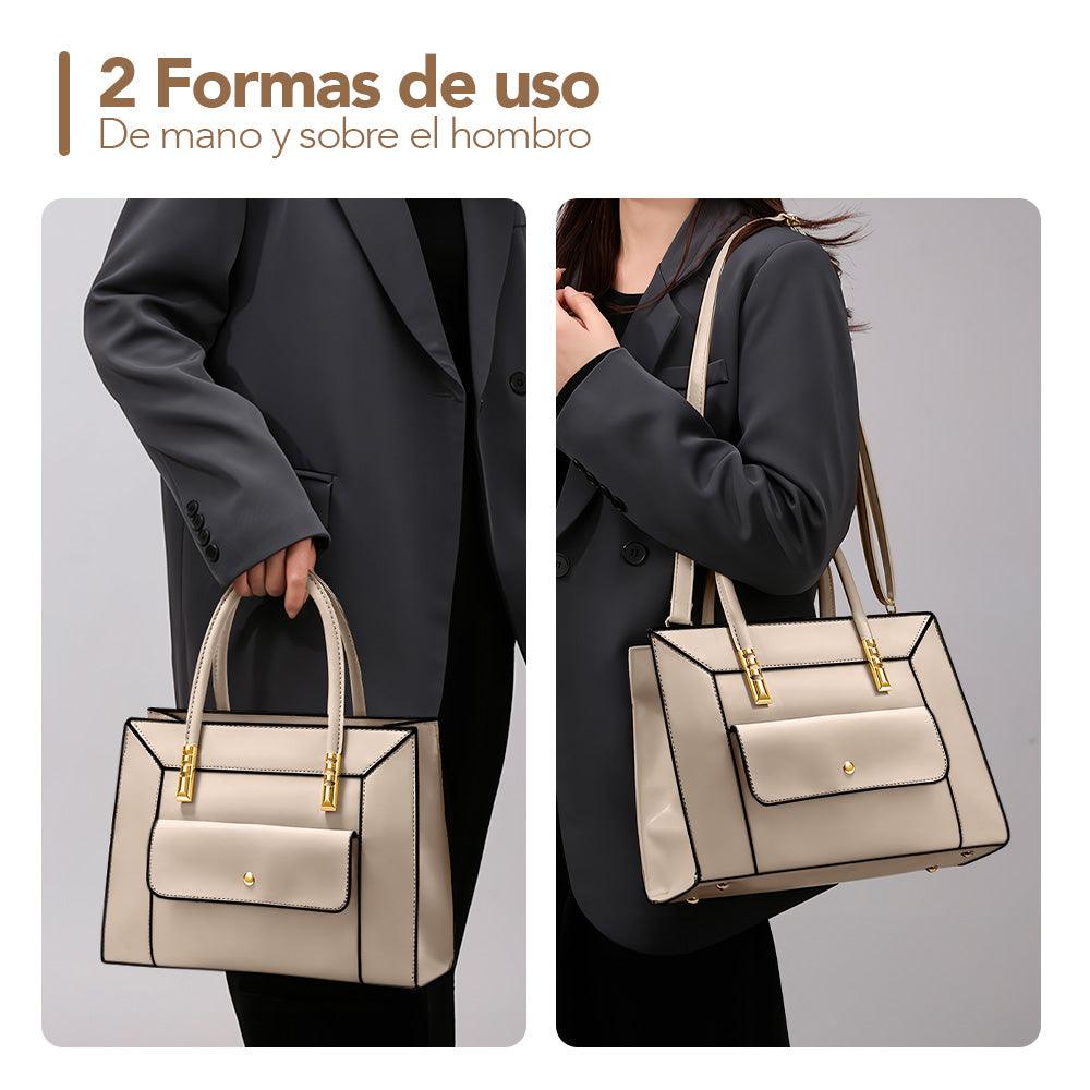 Cartera de Mujer Elegante 2 Piezas con Bolsillo Delantero GD7