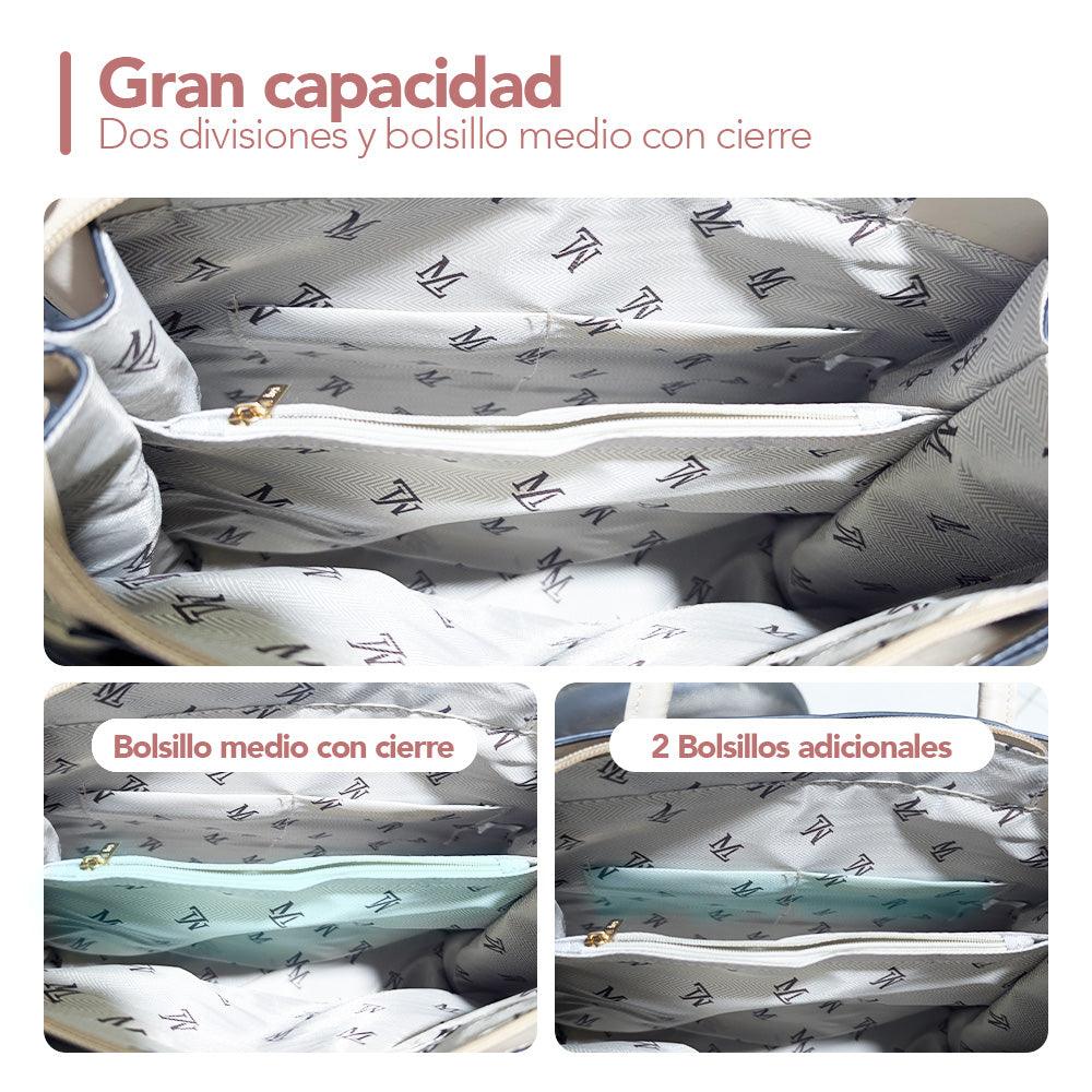 Cartera de Mujer Elegante 2 Piezas con Bolsillo Delantero GD7