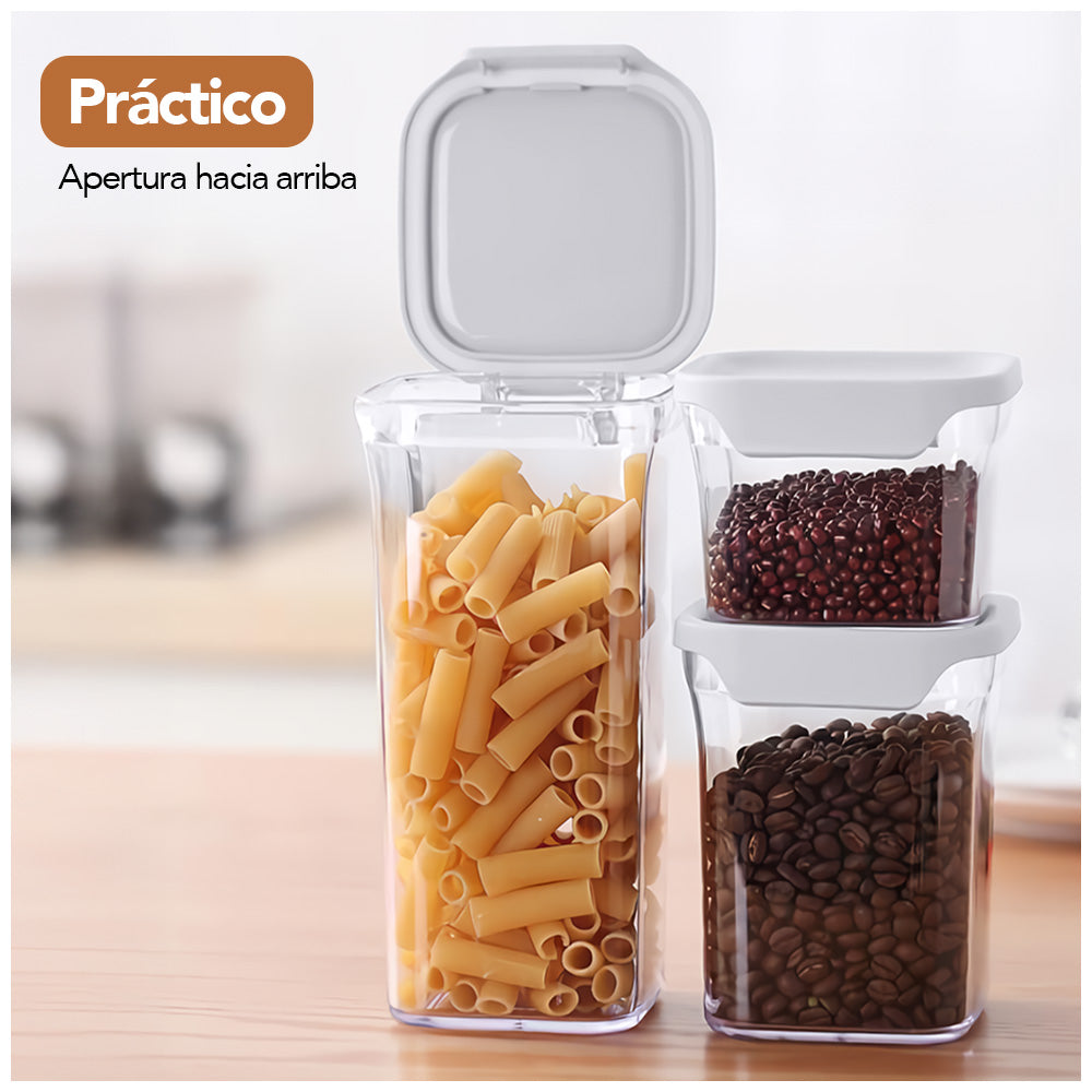 Set de Frascos Herméticos 3 Piezas con Tapa H10