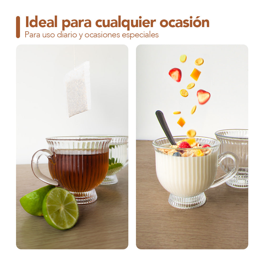 Set de 6 Tazas de Vidrio Elegante G83