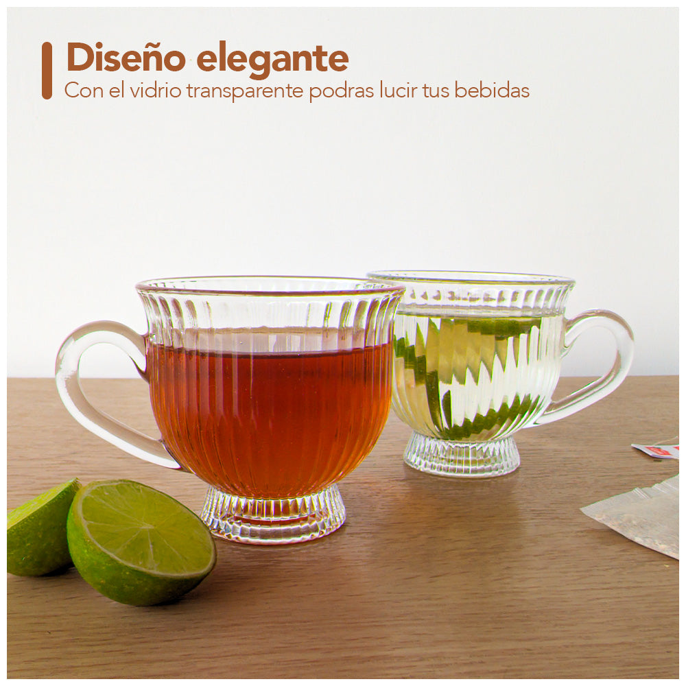 Set de 6 Tazas de Vidrio Elegante G83