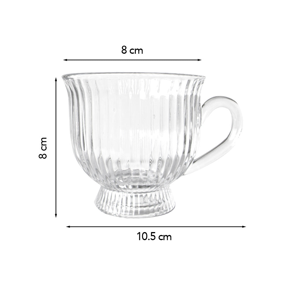 Set de 6 Tazas de Vidrio Elegante G83