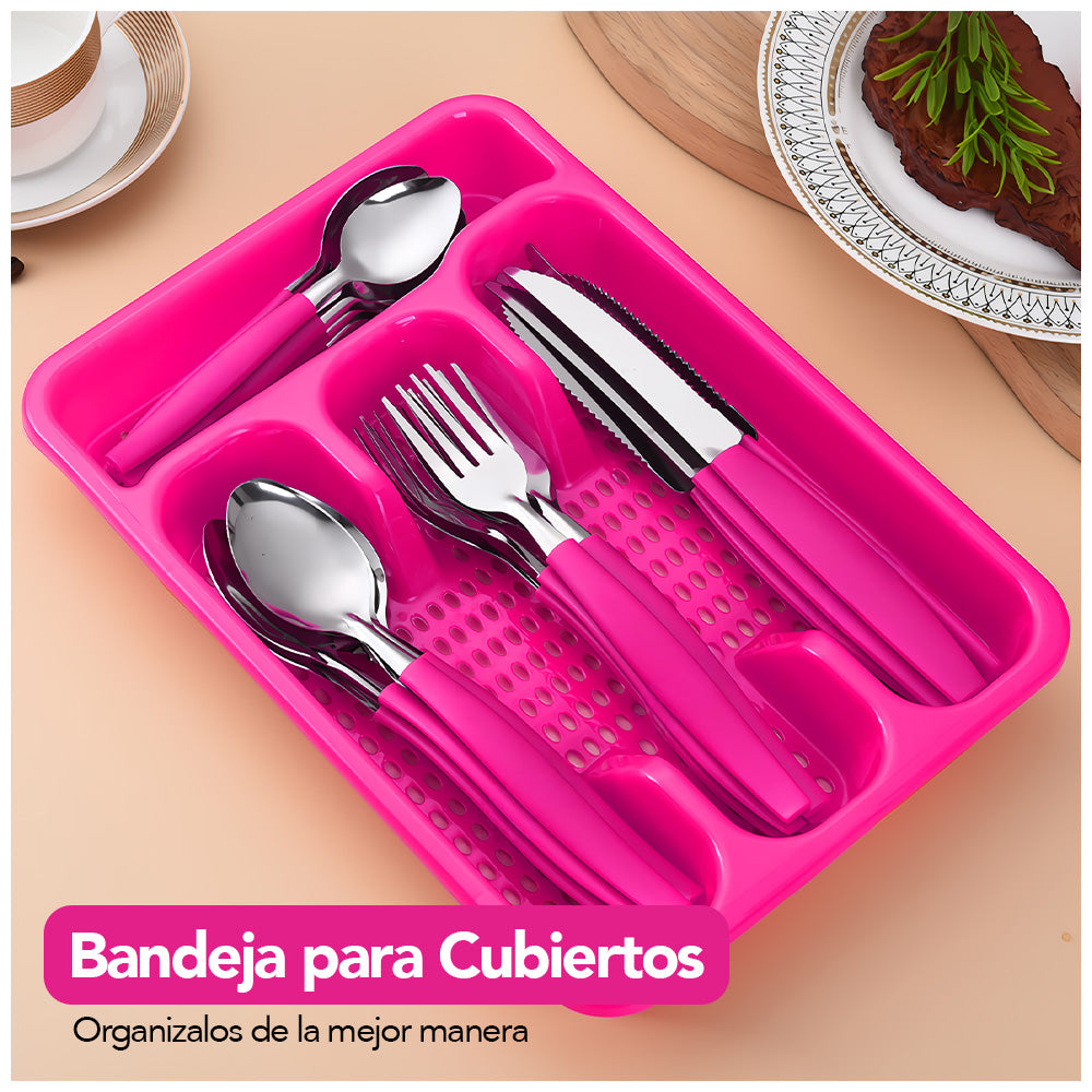 Juego de Cubiertos 25 Piezas con Bandeja L17