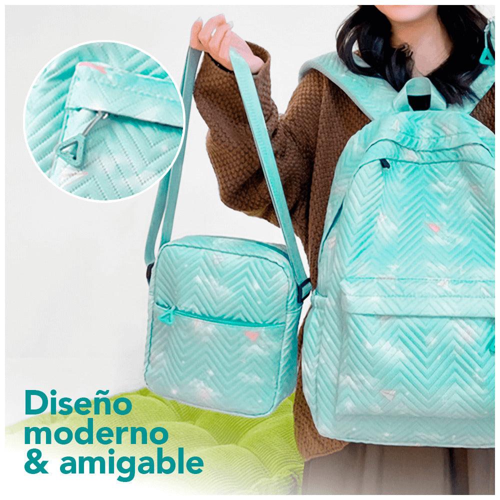 Mochila Kawaii 3 Piezas Porta Laptop 15,6" BP1