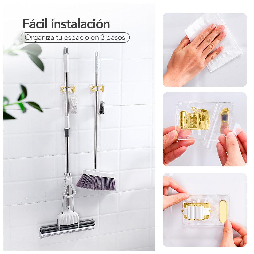 Pack x2 Colgadores de Escobas con Adhesivo MS3