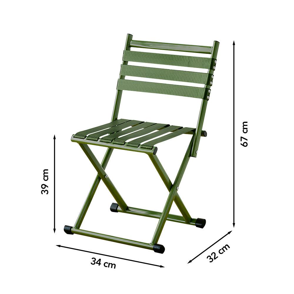 Silla Plegable 2 en 1 para Playa Jardín Camping Terraza Verde DD4