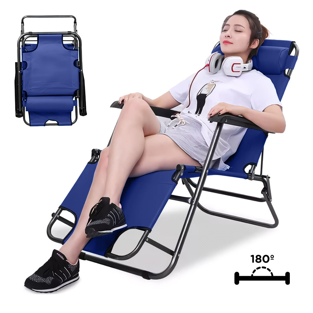 Silla Camping Reclinable 180° Plegable HN3