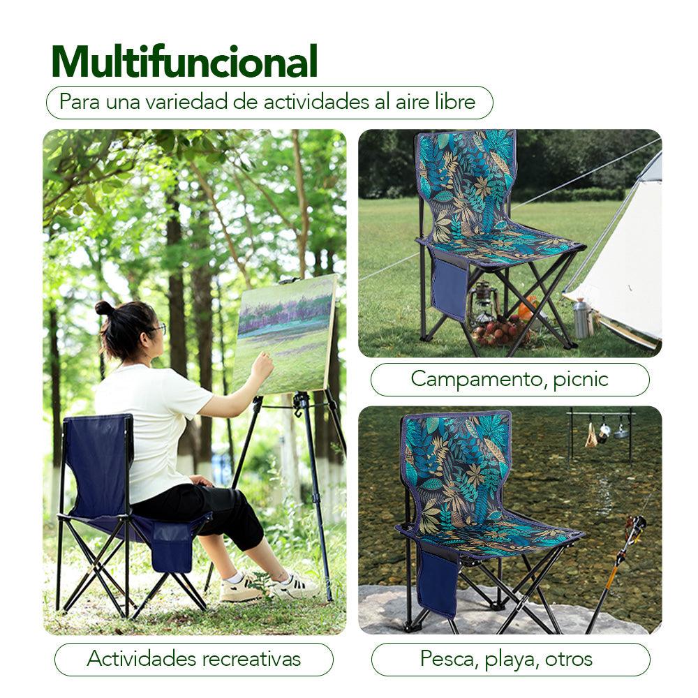 Silla Plegable para Playa Camping Jardín Terraza con Funda SP4