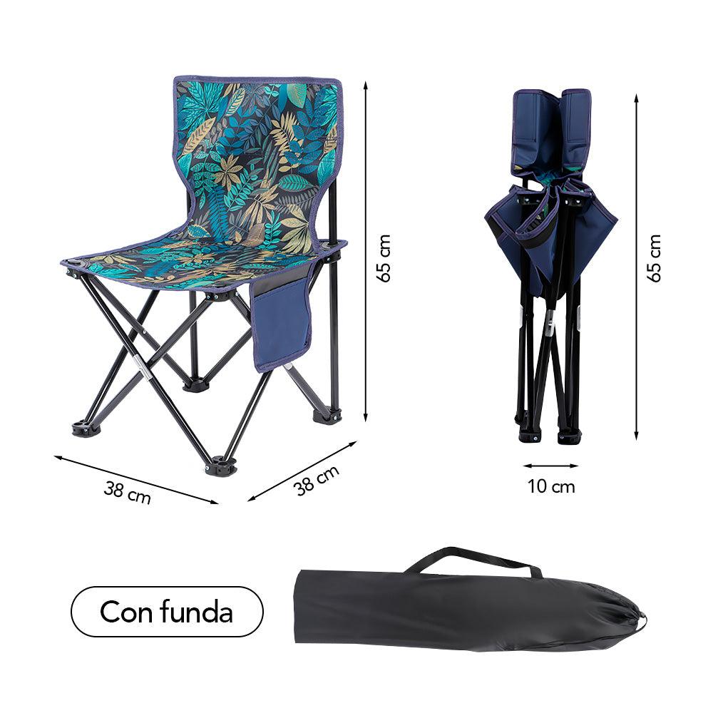Silla Plegable para Playa Camping Jardín Terraza con Funda SP4