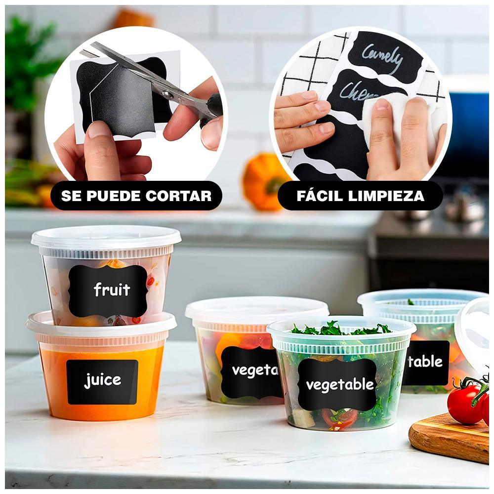 Etiqueta Sticker 120 Unidades Tipo Pizarra con Plumón CA7