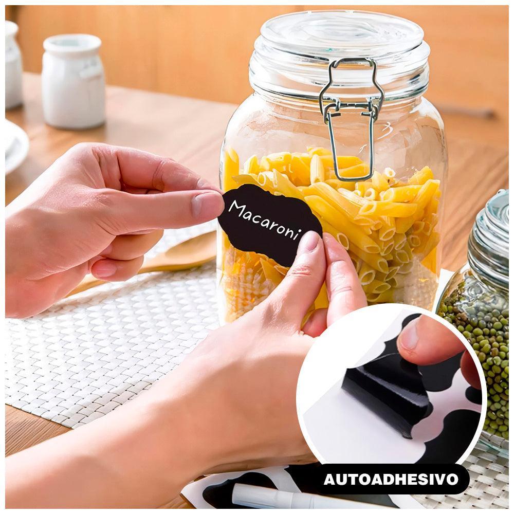 Etiqueta Sticker 120 Unidades Tipo Pizarra con Plumón CA7