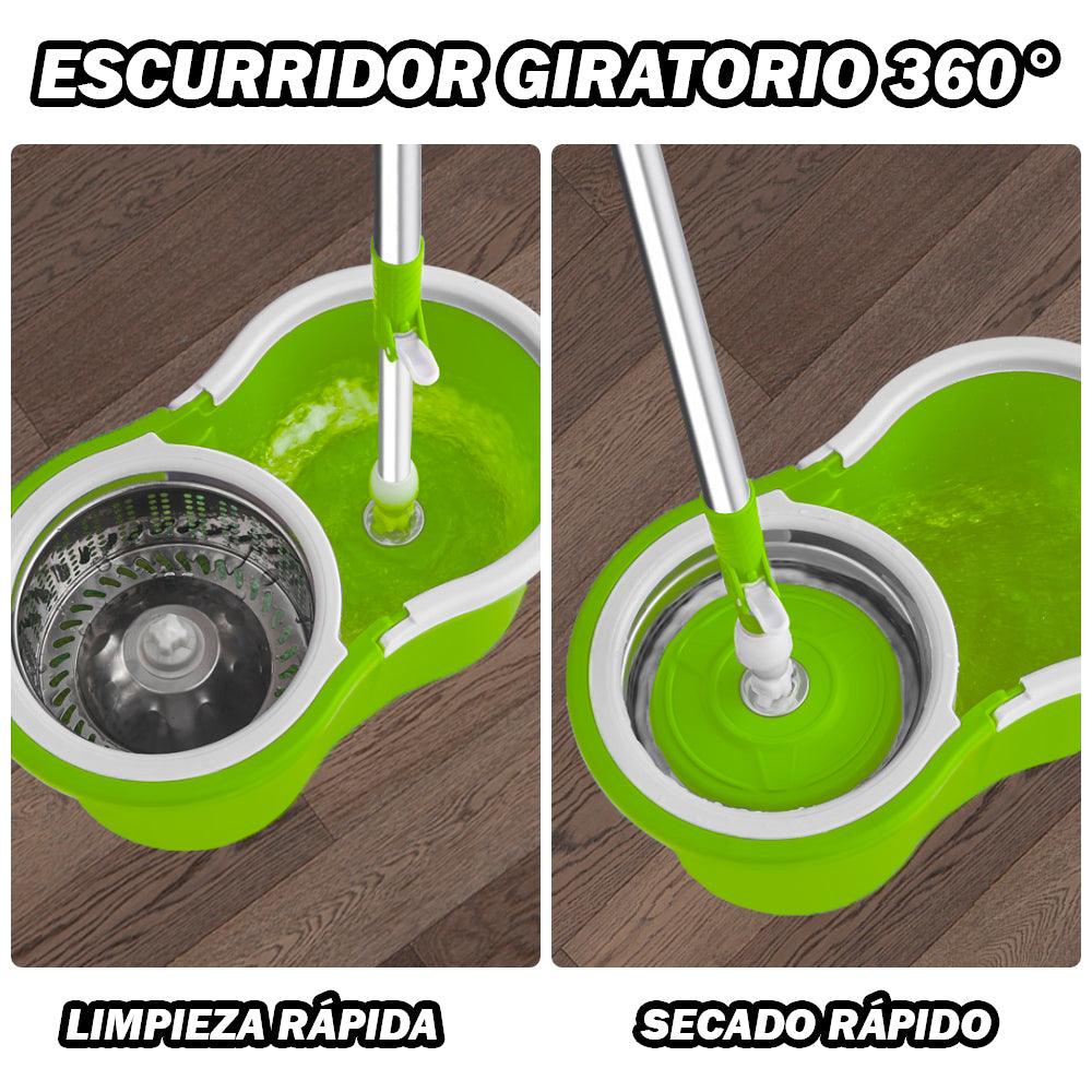 Trapeador con Escurridor Giratorio Automático 2 Mopas 88S