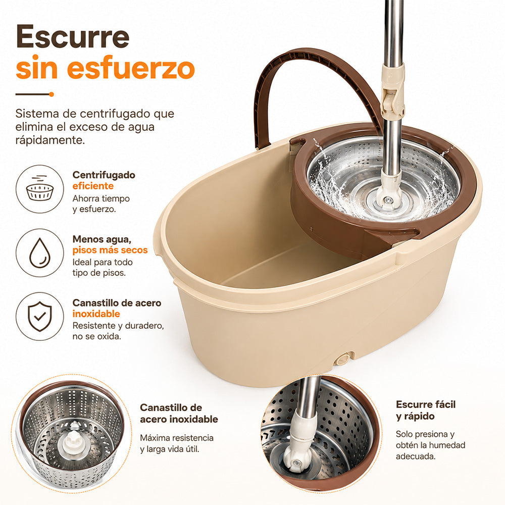 Trapeador con Escurridor Giratorio