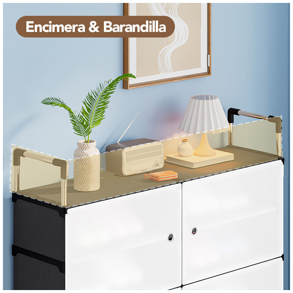 Zapatera Organizador 2X5 Niveles Negro H06